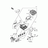 Схема узла: Воздушный фильтр для Kawasaki ZX636 Ninja ZX-6R ABS KRT Edition