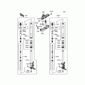 Схема вузла: Вилка передньої осі для Kawasaki ZX1400 Ninja ZX-14R ABS