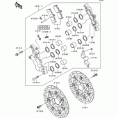 Схема вузла: Переднє гальмо для Kawasaki ZX600 Ninja ZX-6R