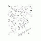 Схема вузла: Масляний насос & Масляний фільтр Kawasaki VN800 Vulcan 800