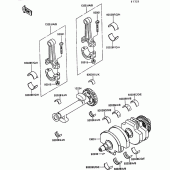 Схема узла: Коленчатый вал для Kawasaki EN500 Vulcan 500