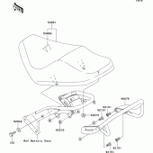 Схема вузла: Сидіння для Kawasaki VN800 Vulcan 800 Drifter