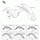 Схема узла: Крыло для Kawasaki VN1500 VN1500 Classic
