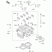 Схема вузла: Головка циліндра для Kawasaki EX500