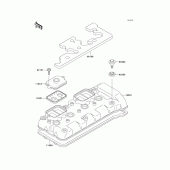 Схема узла: Клапанная крышка для Kawasaki ZX600 Ninja ZX-6