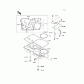 Схема узла: Масляный поддон для Kawasaki ZG1000 1000GTR