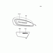 Схема вузла: Наклейки (Червоний) для Kawasaki BJ250 250TR