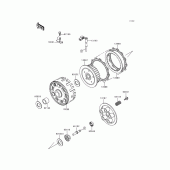 Схема вузла: Зчеплення для Kawasaki KL650 KLR650