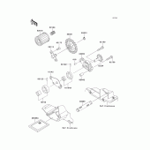 Схема узла: Масляный насос для Kawasaki KX250/ KX252 KX250F