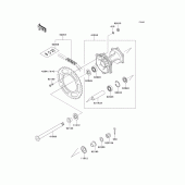 Схема узла: Ступица заднего колеса для Kawasaki KX250/ KX252 KX250