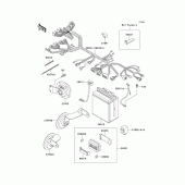 Схема вузла: Електроустаткування для Kawasaki EL250 Eliminator 250