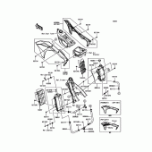 Схема узла: Радиатор для Kawasaki KX250/ KX252 KX250F