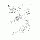 Схема узла: Ступица заднего колеса для Kawasaki KLX125 D-Tracker