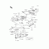 Схема узла: Боковой обтекатель (caf/cbf) для Kawasaki EX650 Ninja 650