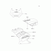 Схема вузла: Decals(blue) для Kawasaki EX250 ZZR250