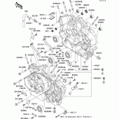 Схема вузла: Crankcase(1/2)(vn1500-r2h) для Kawasaki VN1500 VN1500 Drifter