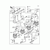 Схема узла: Карбюратор для Kawasaki ZR750 ZR-7S