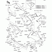 Схема узла: Нижний обтекатель для Kawasaki ZX1000 Ninja ZX-10R