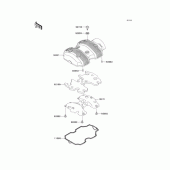 Схема вузла: Клапанна кришка для Kawasaki EJ650 W650