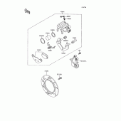 Схема вузла: Заднє гальмо для Kawasaki KL650 KLR650