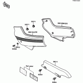 Схема вузла: Side cover/chain case(1/2) для Kawasaki EX500 GPZ500