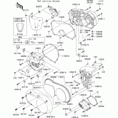 Схема вузла: Engine cover(s)(1/2) для Kawasaki VN900 VN900 Custom