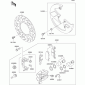 Схема узла: Передний тормоз для Kawasaki KLE500