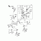 Схема вузла: Передній гальмівний циліндр для Kawasaki ZR750 Zephyr