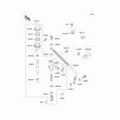 Схема вузла: Задній гальмівний циліндр Kawasaki ZX750 Ninja ZX-7R