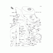 Схема узла: Fuel evaporative system для Kawasaki ZX1100 Ninja ZX-11