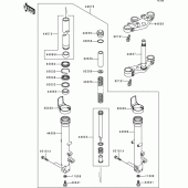 Схема вузла: Вилка передньої осі для Kawasaki ZR750 ZR-7