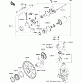 Схема узла: Starter motor для Kawasaki VN2000 VN2000 Classic