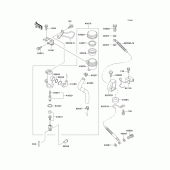Схема узла: Задний тормозной цилиндр для Kawasaki ZX1100 Ninja ZX-11