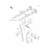 Схема узла: Распредвал & Цепь ГРМ & Натяжитель для Kawasaki ZX1200 Ninja ZX-12R