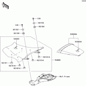 Схема узла: Сиденье для Kawasaki ZX1000 Ninja ZX-10R ABS