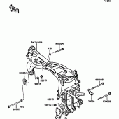 Схема узла: Frame fitting для Kawasaki ZX900 GPZ900R