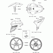 Схема узла: Decals(white) для Kawasaki ZR800 Z800 ABS
