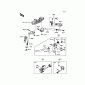Схема вузла: Кермо & Пульт управління кермовим для Kawasaki ZX636 Ninja ZX-6R ABS KRT Edition