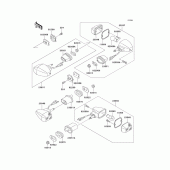Схема вузла: Поворотники для Kawasaki EX500 GPZ500S