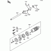 Схема вузла: Change drum/shift fork для Kawasaki ZG1000 1000GTR
