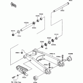 Схема вузла: Swing arm для Kawasaki ZX1100 ZZ-R1100
