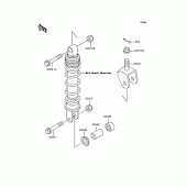 Схема вузла: Задня підвіска для Kawasaki ZR400 Xanthus