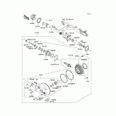 Схема вузла: Приводний вал/шестерня ведомого валу для Kawasaki VN1600 Vulcan 1600 Classic
