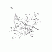 Схема вузла: Кріплення двигуна для Kawasaki VN1700 Vulcan 1700 Voyager Custom ABS
