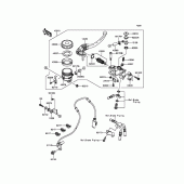 Схема узла: Передний тормозной цилиндр для Kawasaki ZX1000 Ninja ZX-10R ABS