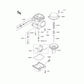 Схема вузла: Комплектуючі для карбюратора Kawasaki ER500 ER-5