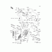 Схема узла: Радиатор (1/2) для Kawasaki VN1500 VN1500 Drifter