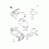 Схема вузла: Інформаційні наклейки для Kawasaki ZX400 ZXR400R