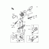 Схема вузла: Кермо & Пульт управління рульової для Kawasaki ER650 ER-6N ABS