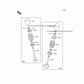 Схема узла: Рокер & Клапан для Kawasaki KL250 KL250 Super Sherpa